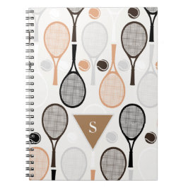 Cuaderno Raquetas de tenis blancas personalizadas con el no