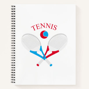 Cuaderno Raquetas de tenis y pelota de tenis