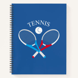 Cuaderno Raquetas de tenis y pelota de tenis