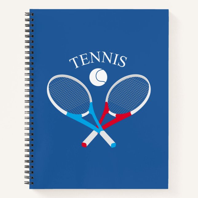 Cuaderno Raquetas de tenis y pelota de tenis (Anverso)