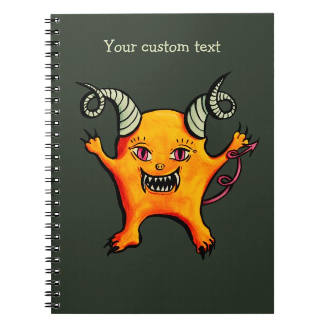 Cuaderno Rara y pequeña creatura del diablo tu texto (Frente)