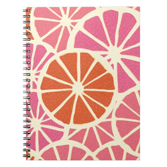 Cuaderno Rasgos de pomelo sin soldadura, baba de cítricos f (Frente)