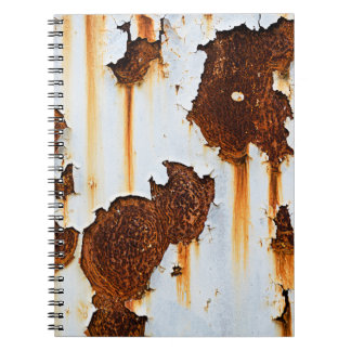 Cuaderno Rasgos rojos blancos corrosionados