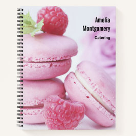 Cuaderno Raspberry rosa Macarons Foto pastelería francesa
