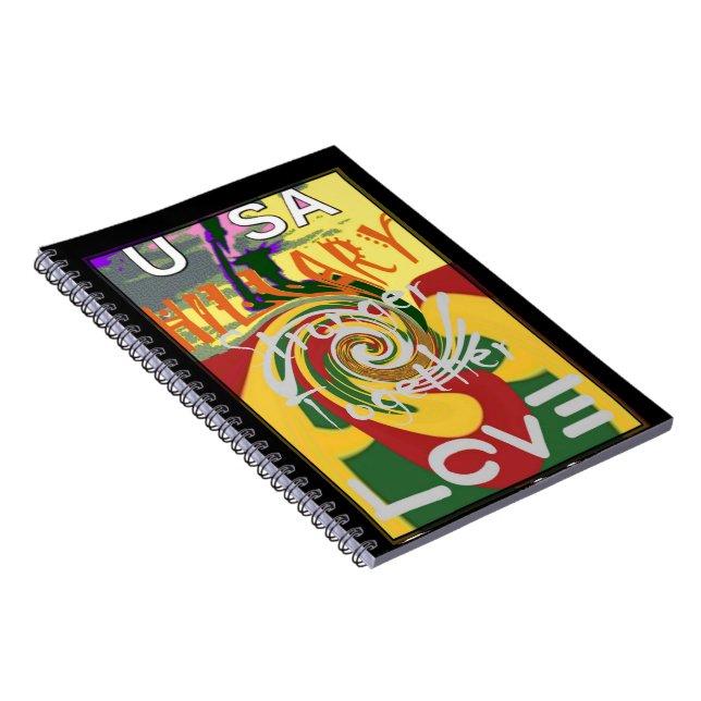 Cuaderno Rasta Colores Rojo Golden Green Hillary Art Imprim (Lado Derecho)