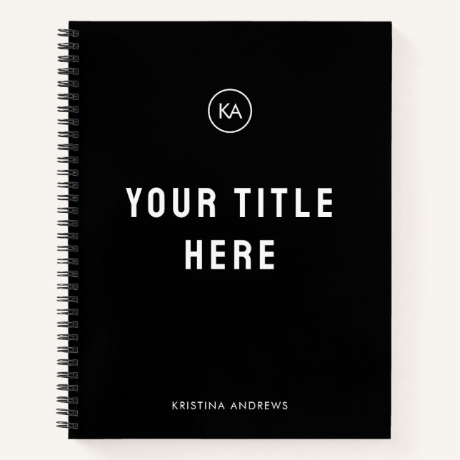 Cuaderno Rastreador de medición del cuerpo de fitness monog (Anverso)