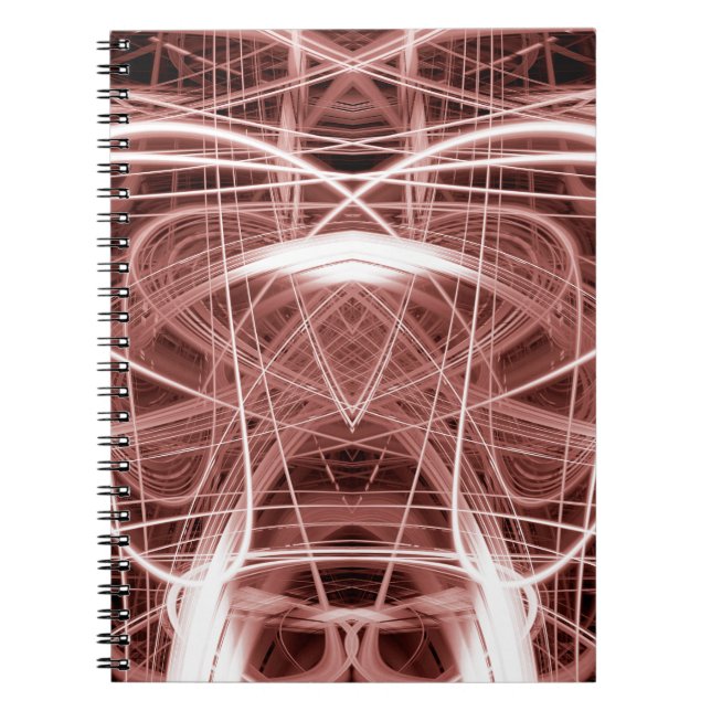 Cuaderno Rastreo de luz marrón abstracto (Frente)