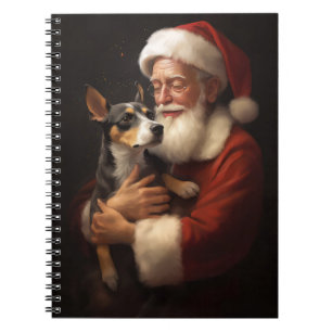 Cuaderno Rat Terrier Con Santa Claus Navidades festivos