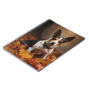 Cuaderno Rat Terrier en otoño hojas caídas inspiran