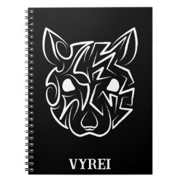 Cuaderno Rata tribal negra y blanca