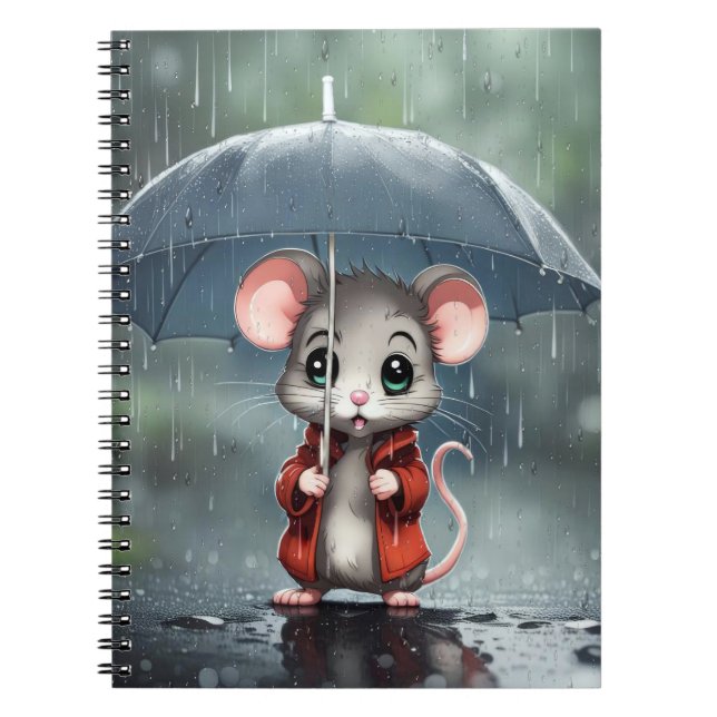 Cuaderno Ratón bajo un paraguas (Frente)