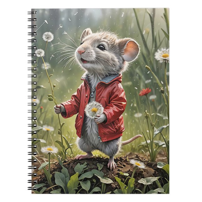 Cuaderno Ratón con Dientes de León Esponjosos (Frente)