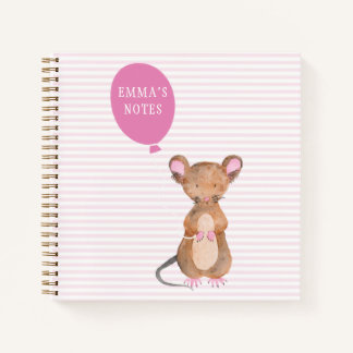 Cuaderno Ratón Cute Woodland Personalizado