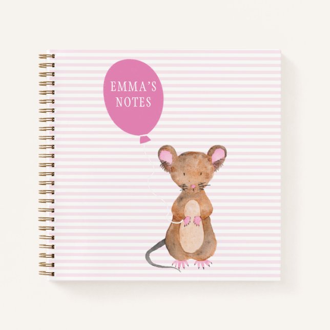 Cuaderno Ratón Cute Woodland Personalizado (Anverso)