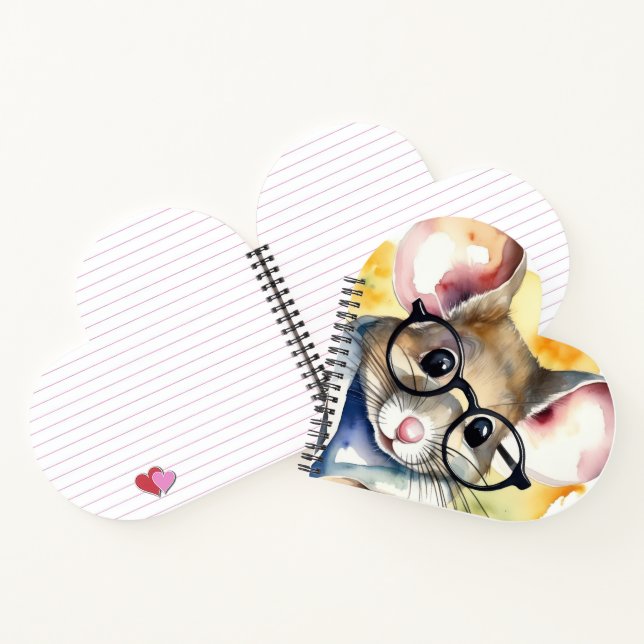 Cuaderno Ratón de Acuarela Con Gafas (Interior)