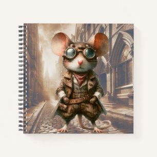 Cuaderno Ratón de vapor en un bloc de notas en espiral de L