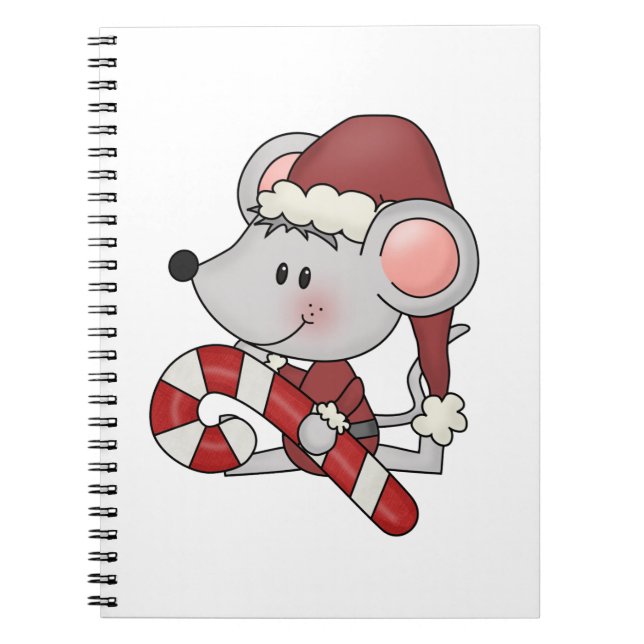 Cuaderno Ratón del navidad con el bastón de caramelo (Frente)