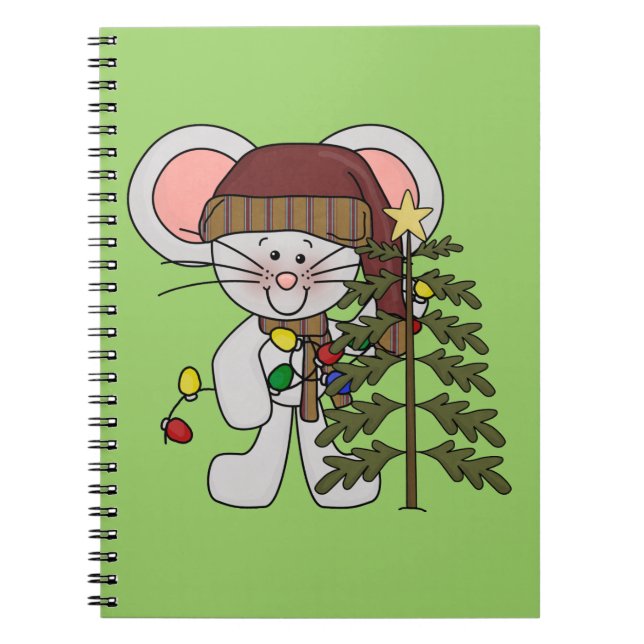 Cuaderno Ratón del navidad que adorna el árbol (Frente)