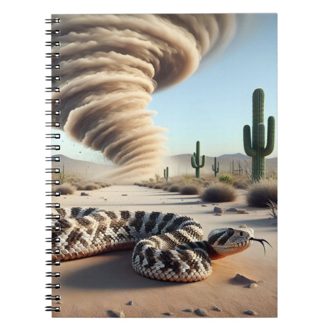 Cuaderno Rattlesnake Con Devil De Polvo Desértico (Frente)