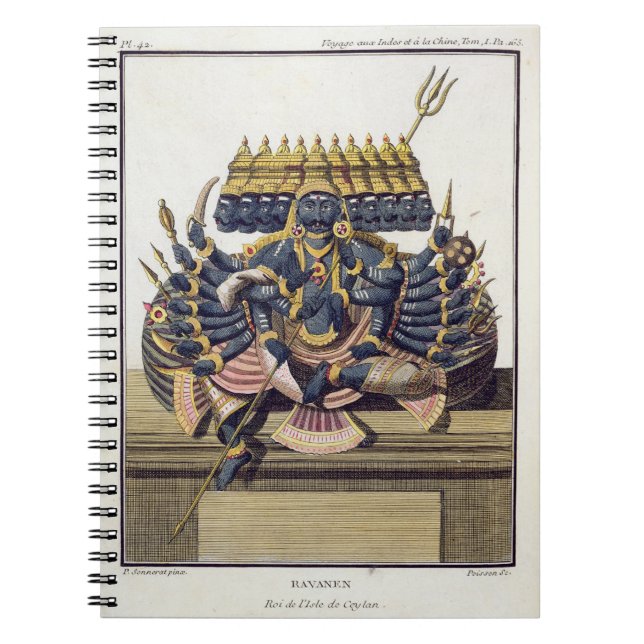 Cuaderno Ravana, rey del demonio de Ceilán, del 'viaje Ind (Frente)