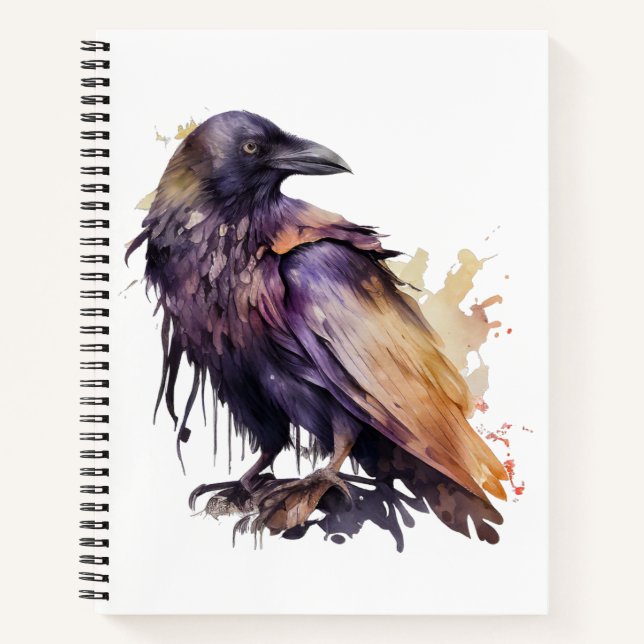 Cuaderno Raven acuarela - Naranja (Anverso)