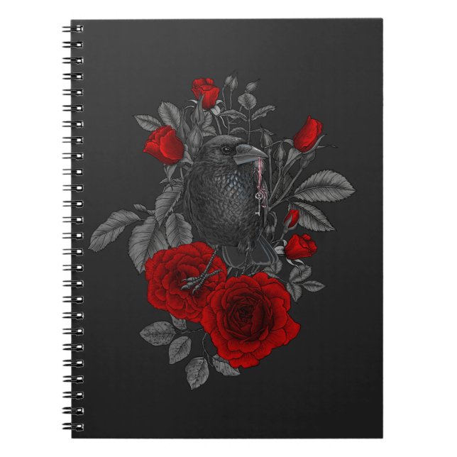 Cuaderno Raven con la llave y los rosas (Frente)
