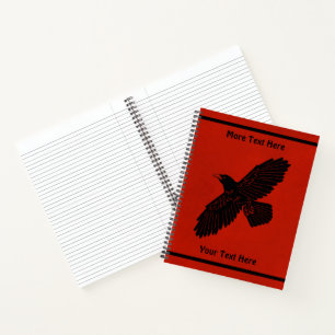 Cuaderno Raven en rojo