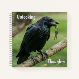 Cuaderno Raven en una rama con clave