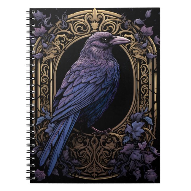 Cuaderno Raven gótico místico (Frente)