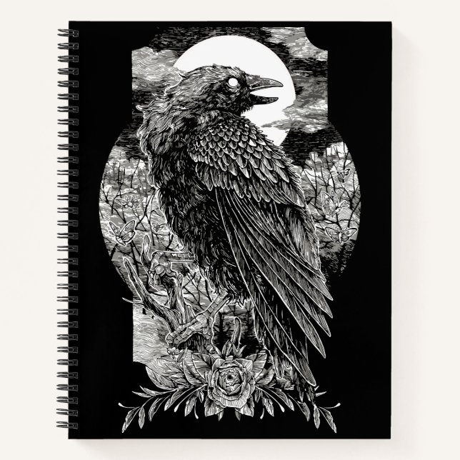 Cuaderno Raven místico oscuro (Anverso)