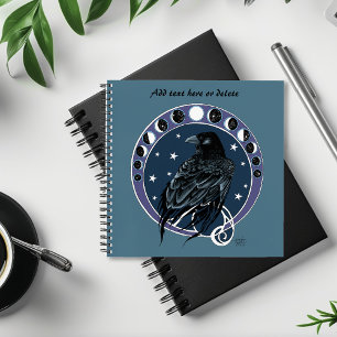 Cuaderno Raven Moon Phases Stars Blue