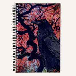 Cuaderno Raven negro y arce japonés brillante