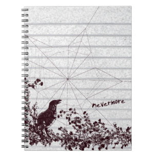 Cuaderno Raven Sketch Gótico Notebook Journal