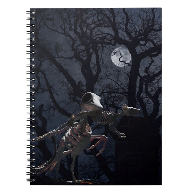 Cuaderno Raven y Rat Skeleton a la luz de la luna (Frente)
