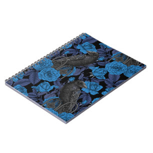 Cuaderno Ravens y rosas azules