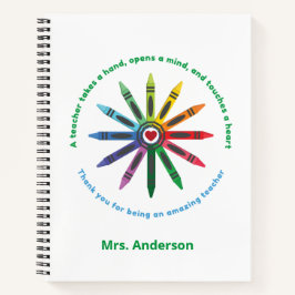 Cuaderno Ray de Crayons / Bloc de notas de agradecimiento p