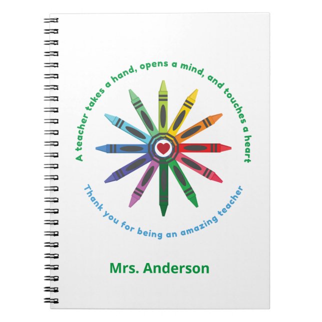 Cuaderno Ray of Crayons / Apreciación del profesor (Frente)