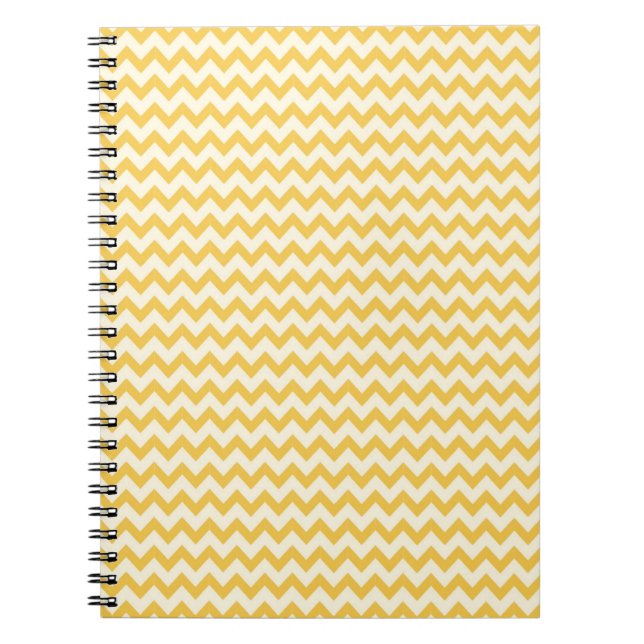 Cuaderno Raya amarilla de moda de Chevron (Frente)