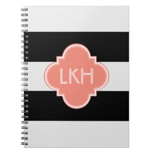 Cuaderno Raya elegante y monograma tres