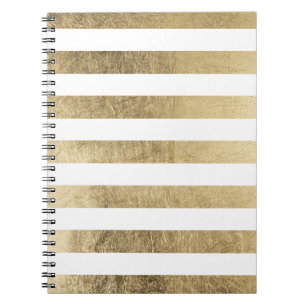 Cuaderno Raya moderna del falso oro de moda elegante