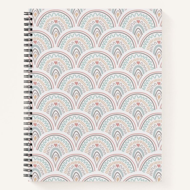 Cuaderno Rayado Boho Pastel Arcoíris (Anverso)
