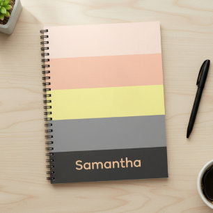 Cuaderno rayado de bloque de color personalizado m