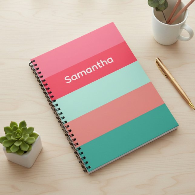 Cuaderno rayado de bloque de color personalizado r (Subido por el creador)