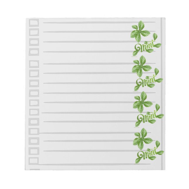 Cuaderno rayado de menta (Frente)