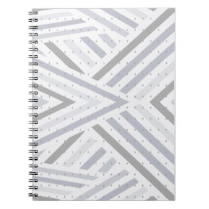 Cuaderno rayado diagonal gris
