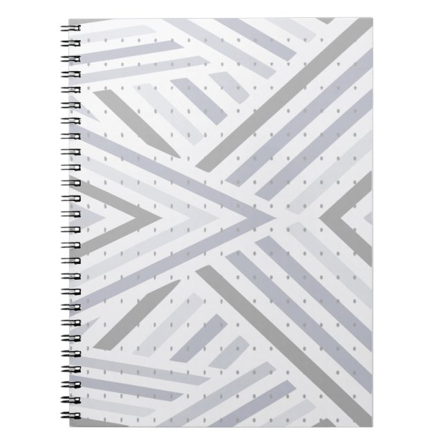 Cuaderno rayado diagonal gris (Frente)