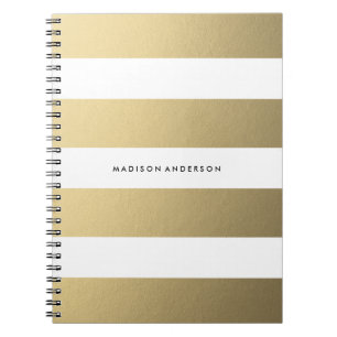 Cuaderno Rayado Dorado