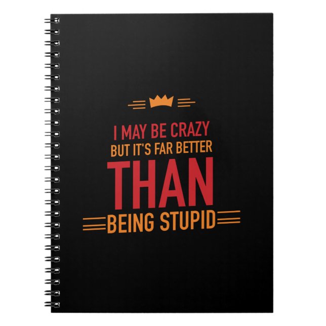 Cuaderno rayado Loco de remate (Frente)