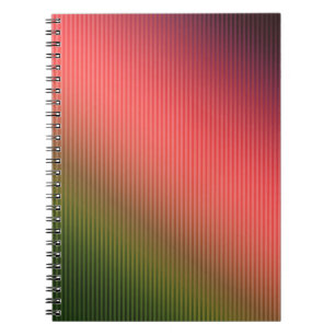Cuaderno Rayado, rojo , verde , degradado