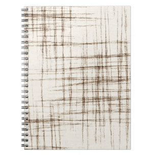 Cuaderno Rayas abstractas de crema marrón